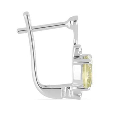 BUY STERLING SILVER NATURAL LEMON TOPAZ GEMSTONE CLASSIC EARRINGS